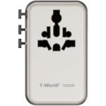 Momax UA23UKL 1-WORLD² 100W GaN全球旅行轉換插座 (鈦色)